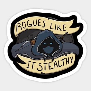 Rogues Like It Stealth - DnD Class D20 Sticker